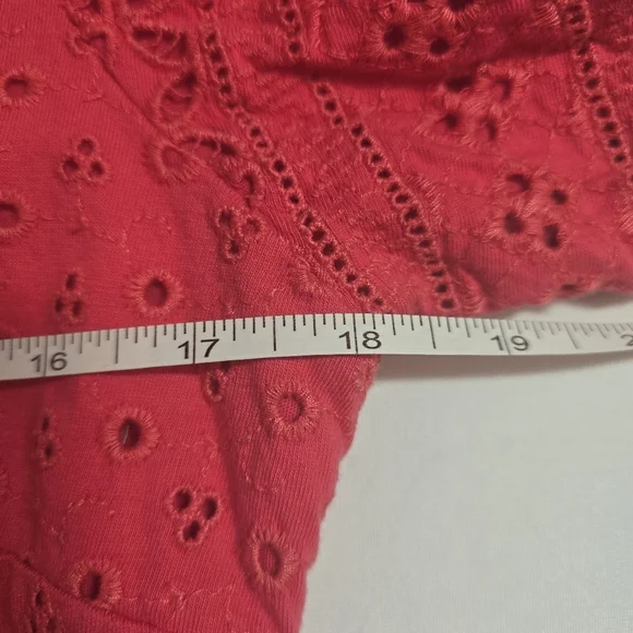 NWT Free People Pink Eyelet Apricot Rose Puff Sleeve Mini Dress - Picture 3 of 4
